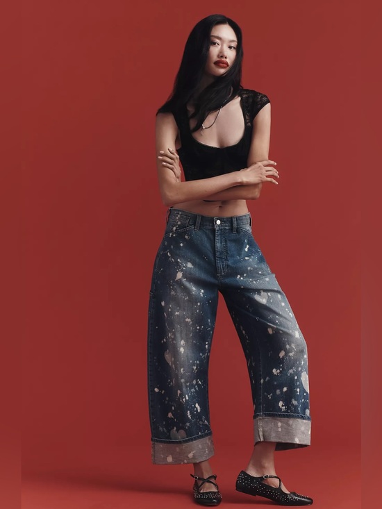 Pilcro Denim - Anthropologie Pilcro The Kayden Heart Barrel Carpenter Jeans by Pilcro Size 25